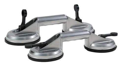 Produktbild Silverline Doppelsaugheber 2er Set – Aluminium Vakuum Sauggriff