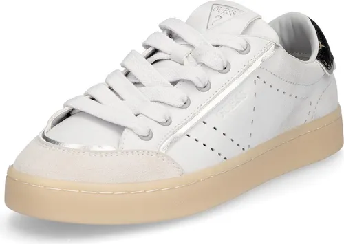 Guess Damen Sneaker Jhell in Weiß – Größe 39 EU - Stylische Sneaker für Damen in Weiß, kombiniert Leder und Lederimitat. Perfekt für den sportlichen Streetwear-Look, mit herausnehmbarer Innensohle für individuellen Komfort.