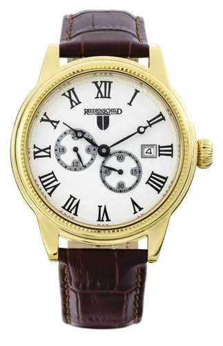Riedenschild Automatikuhr RS7609-03 – Elegante vergoldete Herrenuhr mit Lederband