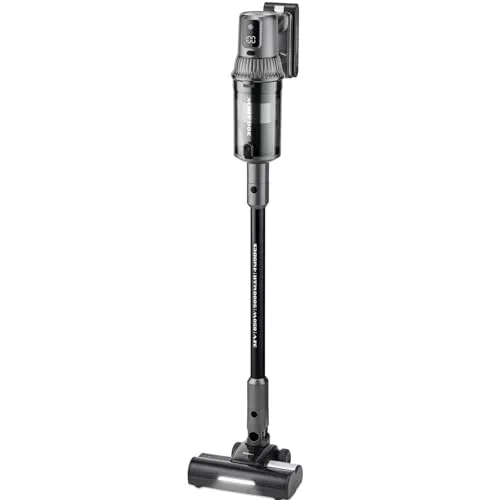 Trisa Akku Staubsauger 850W 300AW – 100 Min Laufzeit, Kabellos, HEPA & Multizyklon für Tierhaare Teppich Hartboden, LED Düse, Wandhalterung, Beutel-Option – Quick Clean Prof T2142