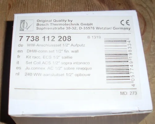 BUDERUS WW-Anschluss Set 1/2'' | Aufputzmontage - Thermostate Set zum einfachen Anschluss von Kalt- und Warmwasser, DN15, für eine unkomplizierte Aufputzmontage.