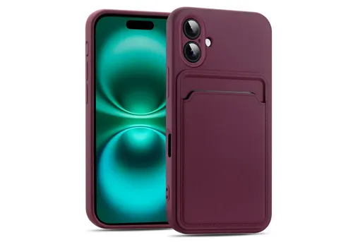 CoolGadget Handyhülle Card Case Handy Tasche für Apple iPhone 16 Plus 6,7 Zoll, Silikon Schutzhülle mit Kartenfach für iPhone 16 Plus Hülle