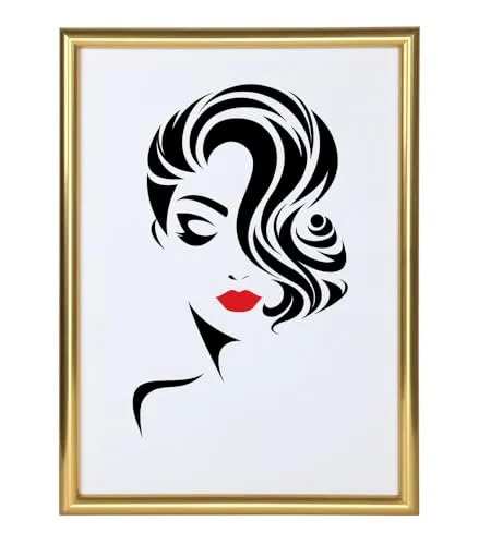Classic Leichter Kunststoffbilderrahmen mit Acrylglas Schutz - Gold 40x60 cm - Stylischer Bilderrahmen in Gold für Fotos und Kunstwerke. Dank robustem Kunststoffglas optimal geschützt und einfach austauschbar. Ideal für eine ansprechende Wanddekoration in jedem Raum.
