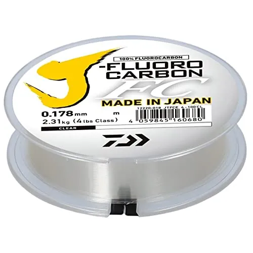 Daiwa Fluorocarbon J Fluoro – 100 m – Durchmesser 0,278 mm – R.5,25 kg/10 lb – transparent – 12220028