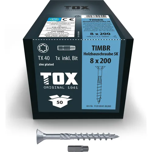 Tox TIMBR 8,0 x 200 SK Schrauben (50 Stk.) von TOX
