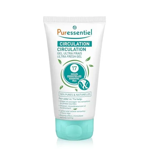 Puressentiel – Blutkreislauf - Erfrischendes Kühlgel - Mit 17 ätherischen Ölen - 100% rein und natürlich - Hilft, das Gefühl von schweren Beinen zu lindern - 125 ml