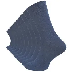 Cotton Prime® Socken Gesundheitssocken aus Baumwolle (10-Paar) ohne störende Naht blau|braun 39-42