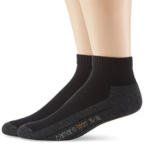 Camano Herren Sportsocken 5932, 2er Pack, Gr. 43/46, Schwarz (black 5)