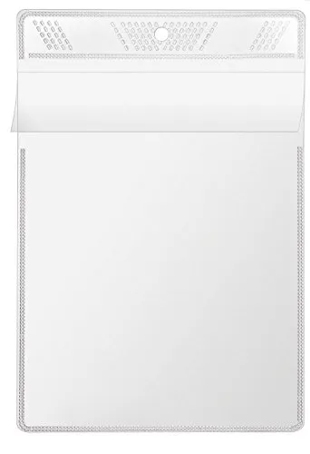 VELOFLEX 3306010 - Sichttasche DIN A6, Schutzhülle, Sichthülle, Aufhängehülle, zum Aufhängen, glasklar, 10 Stück