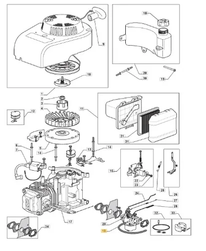 Kraftstoffschlauch Motor Modelle 483R SV200 ORIGINAL STIGA 118550340/0
