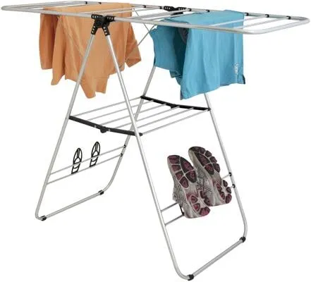 Euro Trail Wäschetrockner Laundry Rack - Leichter Aluminium-Wäscheständer mit 132 cm Breite, ideal für platzsparendes Trocknen von Wäsche und perfekt für kleine Räume.