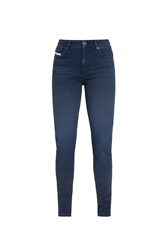 John Doe Motorradjeans Ruby Lady XTM Monolayer Damen Motorradhose Slim Fit, INDIGO BLUE - Motorradhosen mit Slim Fit und hohem Bund, CE-zertifiziert (AA), inklusive Knie- und Hüftprotektoren für optimalen Schutz und Komfort.