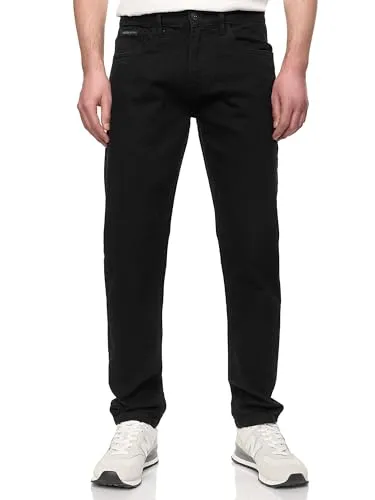 Indicode Regular-fit-Jeans Texas - Fünf-Pocket Jeanshose in Schwarz - Trendige Jeans im Five-Pocket Stil, gefertigt aus elastischem und pflegeleichtem Denim, ideal für lässige Outfits.