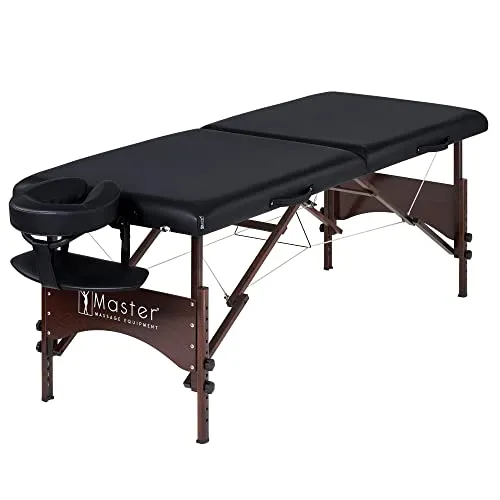 Master Massage 71cm Argo Mobil Massageliege Klappbar Massagebett Massagebank Tisch Portable Beauty Bed Walnussholzbeine und Tragetasche Paket