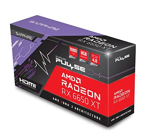 Sapphire PULSE AMD Radeon RX 6650 XT 8 GB GDDR6 - Grafikkarten mit 8 GB GDDR6-Speicher, ideal für Gaming mit hoher Auflösung bis 7680 x 4320 Pixel und Unterstützung für AMD FreeSync.