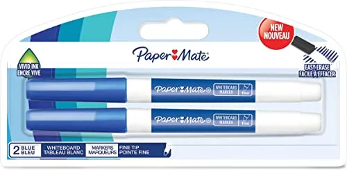 Paper:Mate Whiteboard-Marker, Rundspitze, blau, Blister