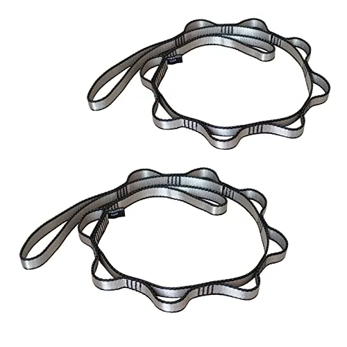 Produktbild 2pcs Daisy Chains, Verstellbare Nylon Strap, Yoga-Verlängerungsgurte (Silber-Grau)