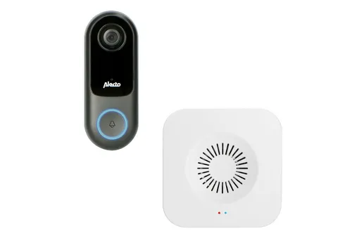 Alecto Blutdruckmessgerät SMART-RING SET - Intelligentes Blutdruckmessgerät mit WLAN-Türklingel und Kamera für mehr Sicherheit und Komfort. Sehen Sie jederzeit, wer vor Ihrer Tür steht, und sprechen Sie direkt über die App.