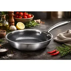 Edelstahl Bratpfanne 20 cm mit Keramik Antihaftbeschichtung