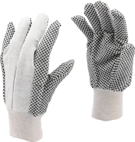 Arbeitshandschuhe, Gartenhandschuhe, Drillich, PVC-Noppen Gr. 10/XL