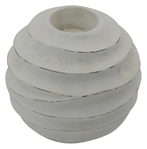 EXNER Kerzenhalter für Teelicht Kugel rund weiß * Vintage * Shabby chic * Landhausstil