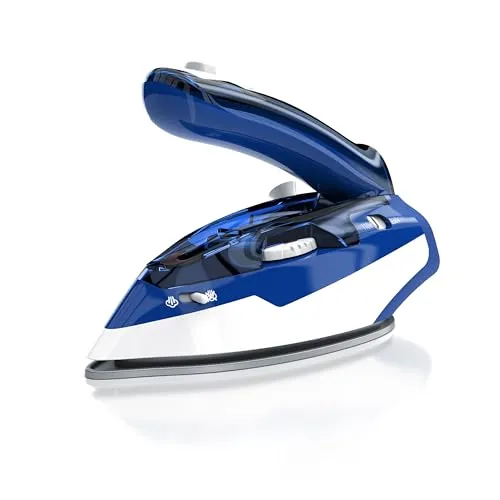 MyBeo - Reisebügeleisen 1100W - Dampfbügeleisen - Dual-Voltage 110/230 Volt – mini Bügeleisen mit antihaft Bügelsohle – 3 Stufen einstellbar, faltbares Reise Bügeleisen - klein und leicht