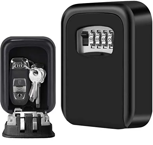 Gaoyong Schlüsseltresor,Schlüsselsafe,Schlüsselsafe mit Zahlencode,Schlüsselkasten mit Zahlencode Sichere Methode zum Teilen von Schlüsseln für Haus Garagen Schule Schlüssel（Schwarz