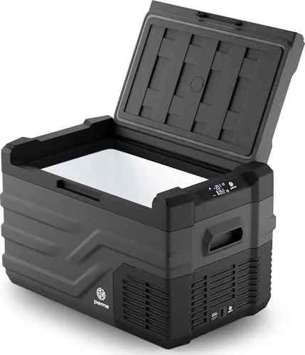 peme Kühlbox Auto Kompressor Elektrisch Kuhlbox Camping Kühlschrank Tragbar Kühltruhe Groß M Autokühlschrank Gefrierbox Outdoor mit Strom Steckdose LCD Display 12 24V 220 240 V 26,8L – Quest