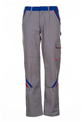 Planam Highline Herren Bundhose Zink Kornblau rot Modell 2323 - Größe 48, hohe Bewegungsfreiheit und reichlich Stauraum für Arbeitswerkzeuge