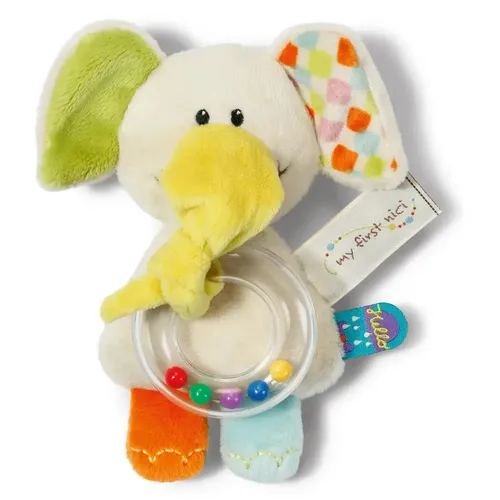 Kuscheltier Elefant Dundi mit Ringrassel