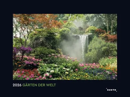 Die schönsten Gärten der Welt - KUNTH Wandkalender 2026 - Kalender mit 12 brillanten Fotografien von botanischen Gärten weltweit, ideal für Büro und Zuhause. Hochwertiger Druck und stabile Spiralbindung sorgen für langlebige Freude.