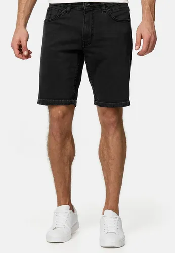 Indicode Herren Page Jeans Shorts mit 5 Taschen | Trendige Herrenshorts im Used Look Black, S - Stylische Jeans Shorts für Männer im Used Look mit 5-Pocket Stil, ideal für den Sommer. Bequemer Regular Fit und praktische Taschen machen sie zum perfekten Begleiter für Freizeitaktivitäten.