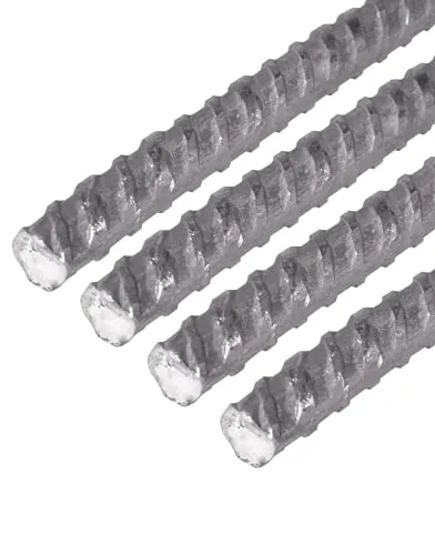 Alberts 4 x Beton-Riffelstahl 1000 x 10 mm - Metall- & Legierung-Platten, hochwertige Riffelstangen aus Stahl mit optimalem Grip für stabile Bauprojekte.