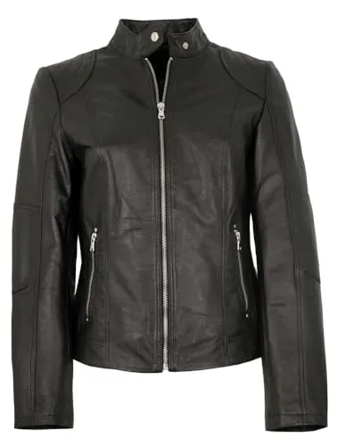 Maddox - Damen Lederjacke Lammnappa schwarz Größe 46