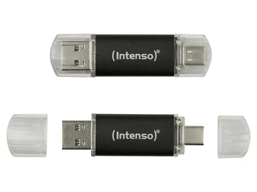 INTENSO USB-C Stick Twist Line 3539495 128GB – 2er Pack - Praktischer 2er Pack mit USB-C und USB-A Anschluss. Übertrage Daten schnell mit bis zu 70 MB/s. Ideal für Smartphones, Tablets und PCs – unkompliziert und vielseitig einsetzbar.