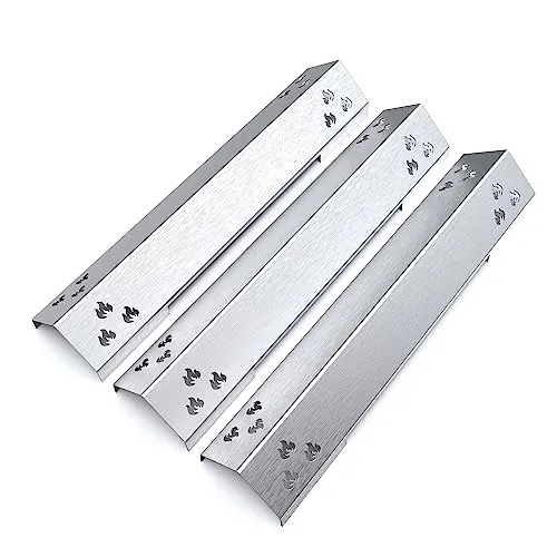 teileplus24 BR04-3-SM Gasgrill Edelstahl Brennerabdeckung kompatibel mit Rösle Videro G3, G3-S, G3-S Nero, Vario+, auch für Sansibar | Flavorizer Bars | Passgenau | Rostfrei | Brennerschutz