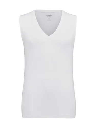 OLYMP V-Shirt Casual weiß XXL - Herren-Shirts, bequemes V-Shirt aus 94% Baumwolle, ideal für lässige Anlässe und perfekt für den Sommer.