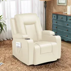 COMHOMA Relaxsessel mit Liegefunktion - Sessel mit dicker Rückenlehne und Armlehnen, 360° drehbar für ultimativen Komfort beim Entspannen.