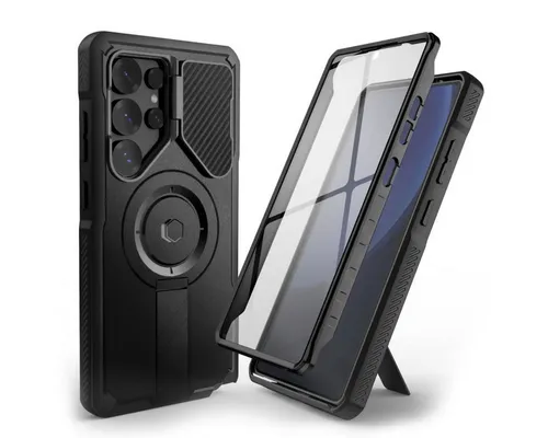 Tech-Protect Handyhülle für Galaxy S25 Ultra - Taschen & Schutzhüllen: Leichte, rutschfeste Heavy Duty Hülle für optimalen Schutz und Schocksicherheit in elegantem Schwarz.