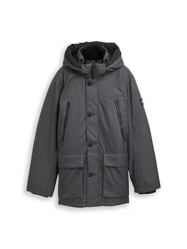 TOM TAILOR Herren Arctic Parka 1046972 mit Abnehmbarer Kapuze - Funktionsjacke für Herbst und Winter, wasserabweisend und mit zahlreichen Taschen für praktische Aufbewahrung.