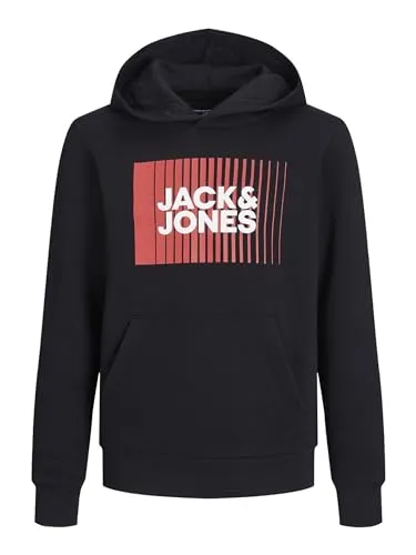 JACK & JONES Boy Kapuzenpullover Logo in schwarz von Jack & Jones
