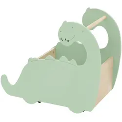 Joyz Dino Spielzeugtruhe - Kinderregal mit Rollen - Spielzeugkiste für Kinderzimmer, praktisch als Lauflernwagen und mit 4 Rollen für einfache Mobilität. Ideal zur Aufbewahrung von Spielzeug und Büchern.