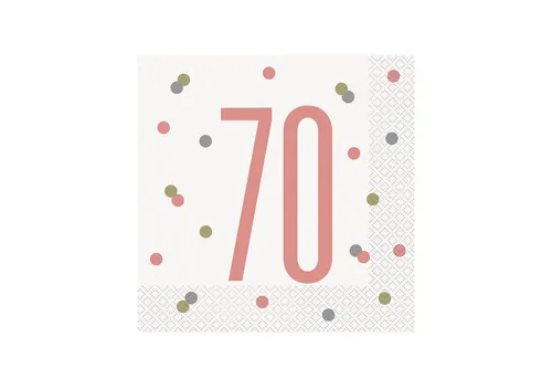 Unique Industries Inc. Hängedekoration Servietten HB Glitz 16Stk./33x33cm Rosegold #70