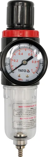 Produktbild 1x DRUCKMINDERER MIT MANOMETER UND FILTER 1/4 Zoll YATO YT-2382