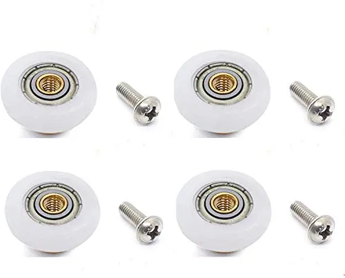 Stück/Packung Glasschiebetür-Riemenscheiben, für Badezimmer-Pfanne, Duschtürrollen/Laufrollen/Rollen, starke Tragkraft, ultra-leise Roller diameter 19mm YQl03-4 Stück. 4