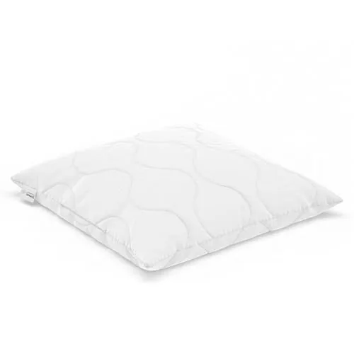 Sämann Kopfkissen mit individuell anpassbarer Füllung | atmungsaktives Steppkissen | 60°C maschinenwaschbar | mit Reißverschluss | herausnehmbare Hohlfaserbällchen (45x45 cm)