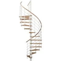 Minka Spindeltreppe Venezia Buche Weiß Ø 140 cm in weiß von Minka