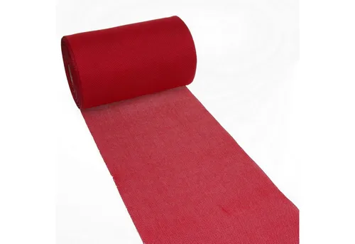 Deko AS Tischläufer Tischläufer Shabby Chic in Leinenoptik 20cm - leuchtrot - 5m - 69-200 (1-tlg, 1 Rolle Tischläufer), Strapazierfähig