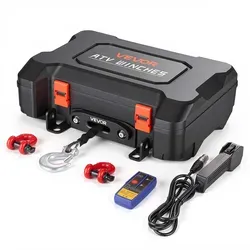 VEVOR Elektrische Seilwinde 12V mit 1587kg Tragkraft