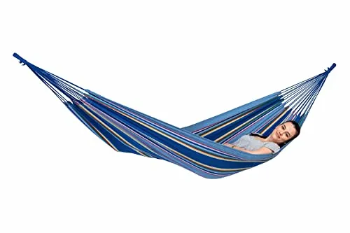 AMAZONAS Tahiti Hängematte | Wetterfest & UV-beständig - Hängematten aus kuscheligem EllTex-Material, ideal für Garten und Camping. Extra lange Schnüre für optimalen Komfort und Belastbarkeit bis 120 kg. Perfekt für jedes Outdoor-Abenteuer!